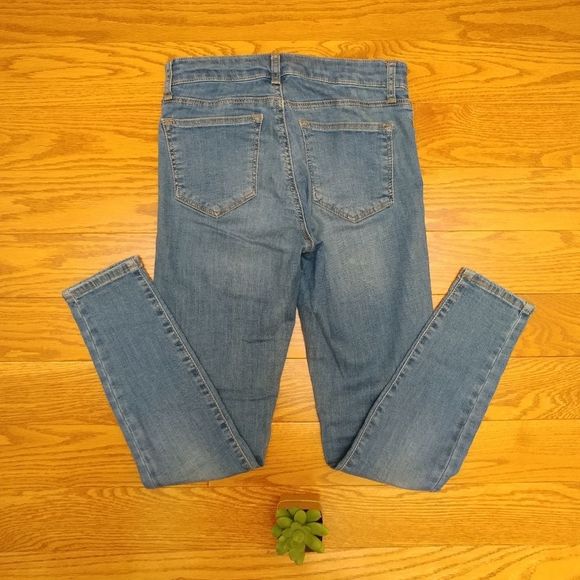 BOGO Free | Topshop Leigh high rise skinny jeans, blue, size 0 / 24 waist petite - Picture 3 of 15
